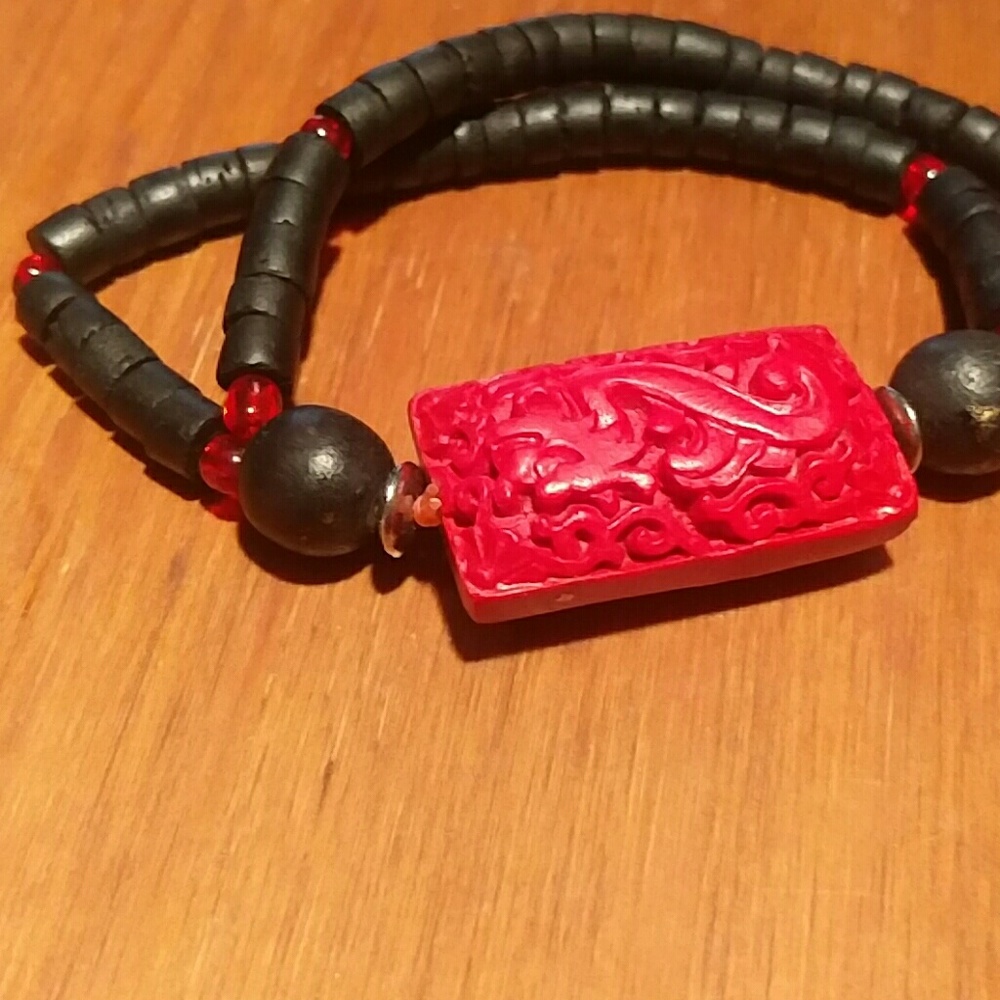 3/$20 Faux cinnibar stretch bracelet